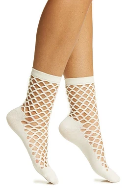 HIGH HEEL JUNGLE Hedge Fishnet Cotton Blend Crew Socks in at Nordstrom