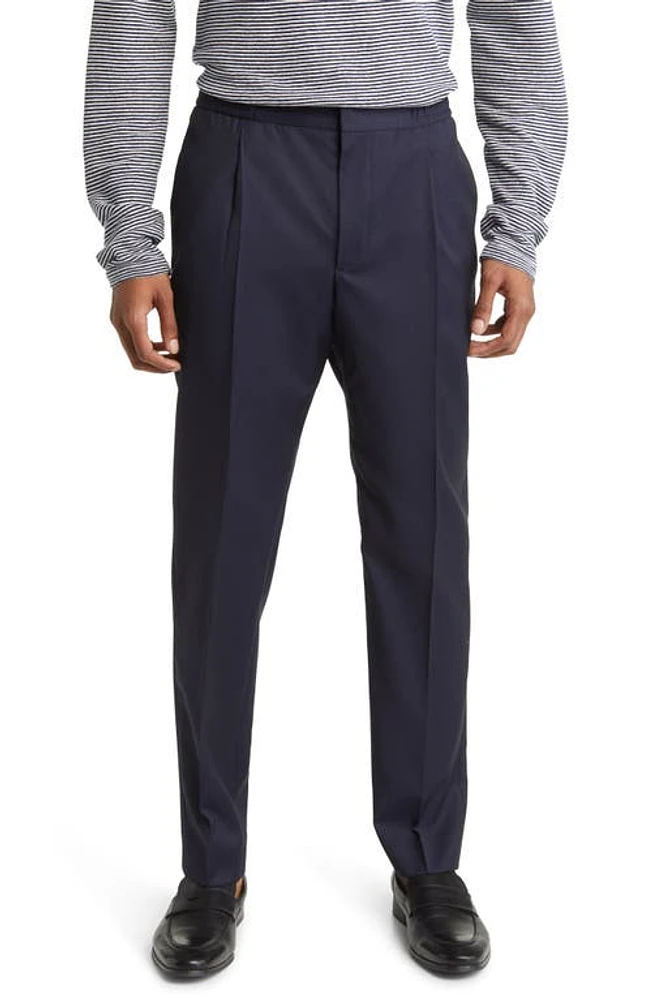 Officine Générale Drew Prunelle Virgin Wool Pants Navy at Nordstrom,