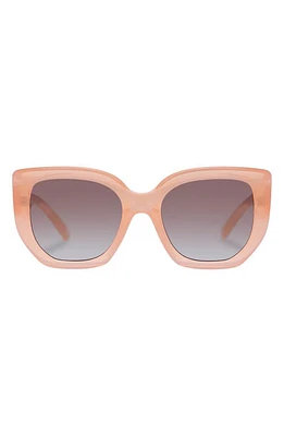 Le Specs Euphoria 52mm Gradient Square Sunglasses in Mimosa Pink at Nordstrom