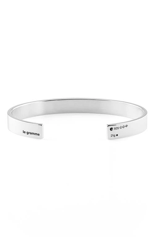 le gramme Men's 21G Polished Sterling Silver Ribbon Cuff Bracelet at Nordstrom,