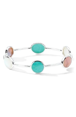 Ippolita Rock Candy Isola Six-Stone Bangle Bracelet in Silver at Nordstrom, Size 2