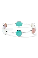 Ippolita Rock Candy Isola Six-Stone Bangle Bracelet in Silver at Nordstrom, Size 2