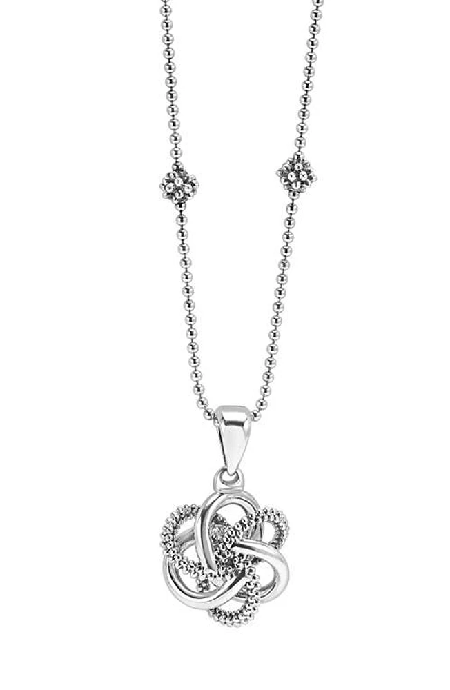 LAGOS Love Knot Pendant Necklace in Sterling Silver at Nordstrom