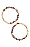 The Healer's Collection N19 Anxiety Free Set of 2 Healer's Bracelets in Yellow Gold at Nordstrom