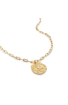 Monica Vinader Goddess Coin Pendant Necklace in 18Ct Gold Vermeil On Sterling at Nordstrom