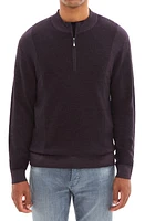 Robert Barakett Newbury Merino Wool Half Zip Pullover Purple at Nordstrom,