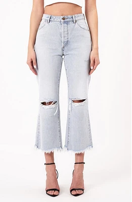 Rolla's Ripped Crop Jeans Light Vintage Blue at Nordstrom,