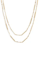 Jennifer Zeuner Patti Double Chain Necklace in Yellow Gold at Nordstrom