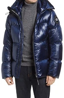 Canada Goose Crofton Water Resistant Packable 750 Fill Power Down Hooded Jacket in Atlantic Navy at Nordstrom, Size Large