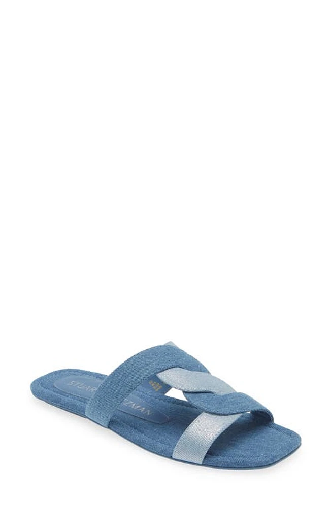 Stuart Weitzman Ibiza Slide Sandal Washed/Silver at Nordstrom,