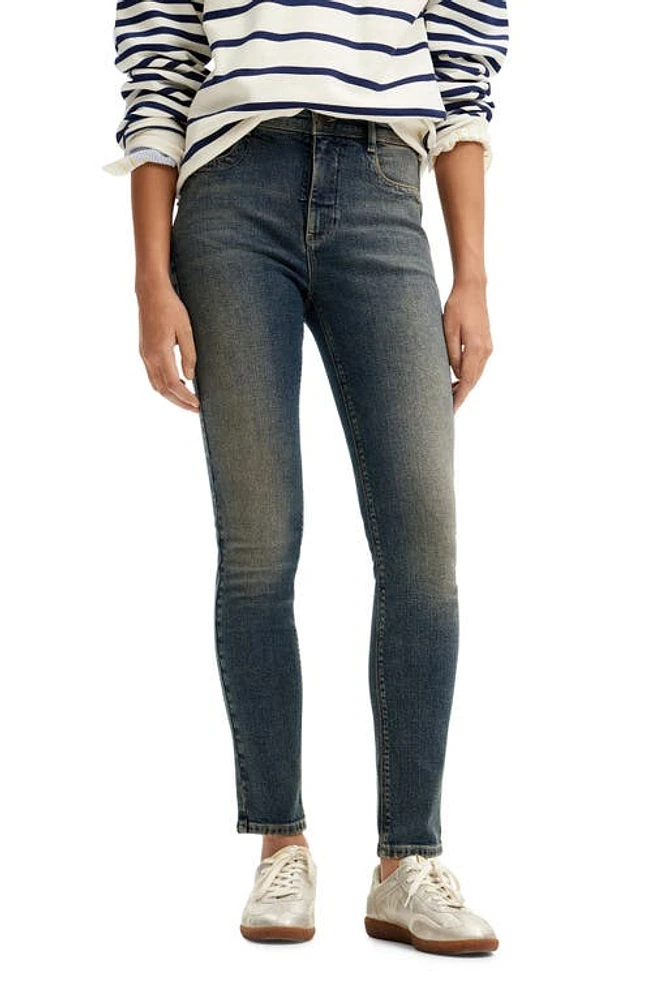 Desigual Donis Skinny Jeans Blue at Nordstrom,