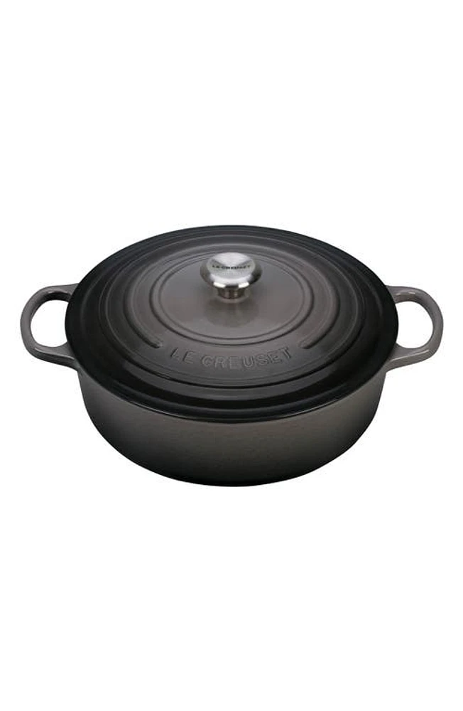 Le Creuset Signature 6 3/4-Quart Round Wide French/Dutch Oven in Oyster at Nordstrom