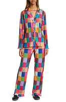 Dressed Lala Notched Collar Plissé Top & High Waist Pants Set Fun House at Nordstrom,