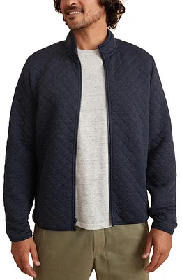 Marine Layer Corbet Quilted Knit Jacket Navy at Nordstrom,