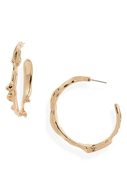 Open Edit Molten Hoop Earrings in Gold at Nordstrom