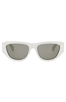 CELINE Animation 55mm Gradient Cat Eye Sunglasses in Ivory /Smoke at Nordstrom