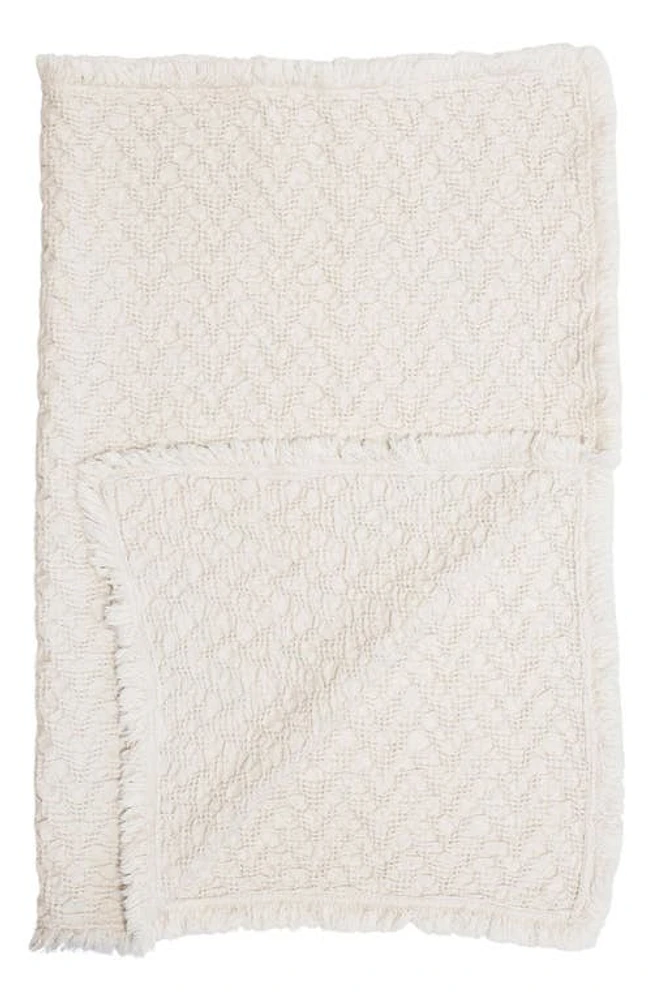 CRANE BABY Oatmeal Boho Cotton Jacquard Baby Blanket in Cream at Nordstrom