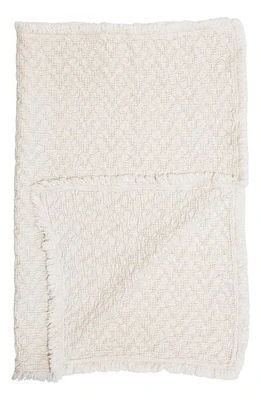 CRANE BABY Oatmeal Boho Cotton Jacquard Baby Blanket in Cream at Nordstrom