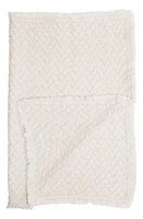 CRANE BABY Oatmeal Boho Cotton Jacquard Baby Blanket in Cream at Nordstrom