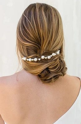 Brides & Hairpins Gabriela Imitation Pearl Halo Comb in Gold at Nordstrom