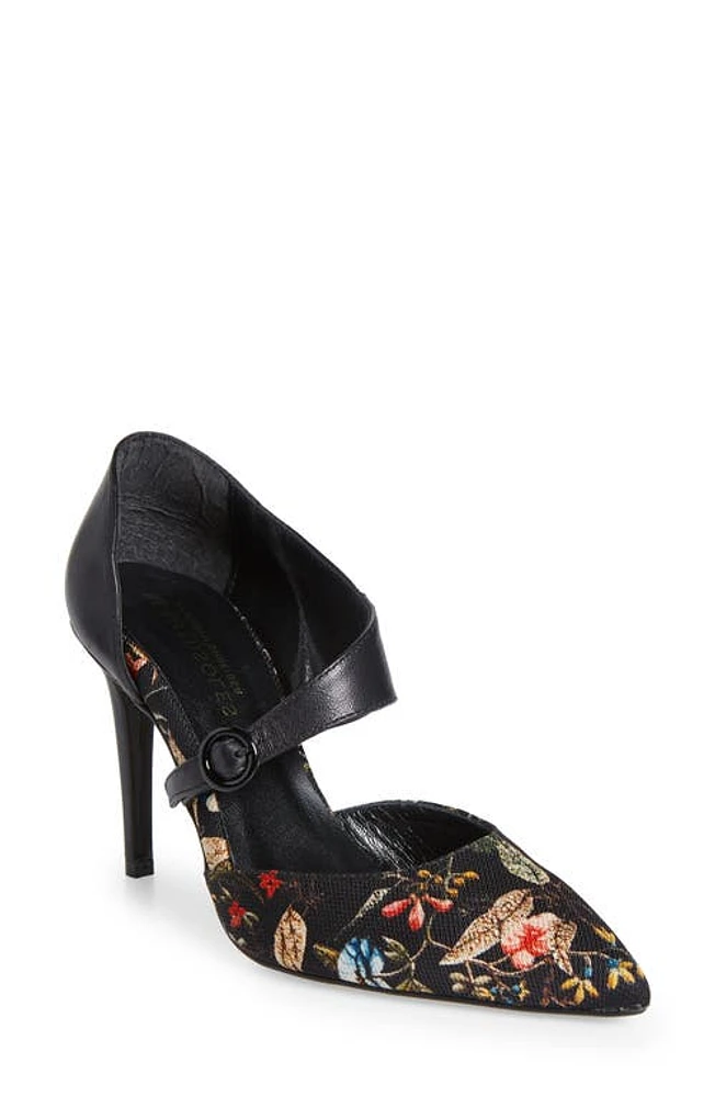 BEAUTIISOLES Sara Pointed Toe Pump in Flowery Fabric /Leather at Nordstrom, Size 10