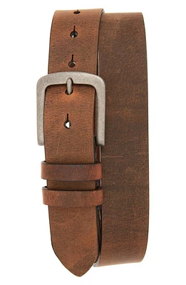 Torino Distressed Waxed Harness Leather Belt Brown at Nordstrom,