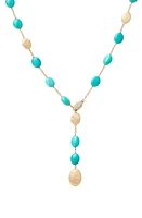 Marco Bicego Siviglia Turquoise & Pavé Diamond Y-Necklace in 18K Yellow Gold at Nordstrom