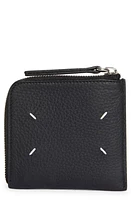 Maison Margiela Four-Stitch Zip Wallet in Black at Nordstrom