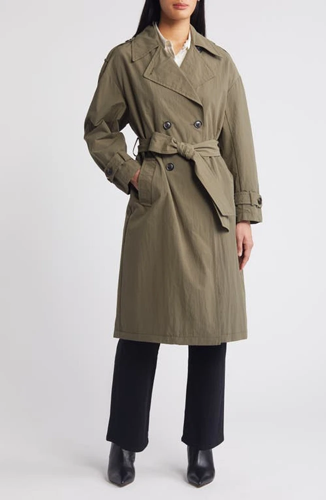 bcbg Double Breasted Packable Trench Coat at Nordstrom,