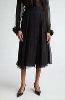 Dolce & Gabbana Silk Chiffon Circle Skirt Nero at Nordstrom, Us