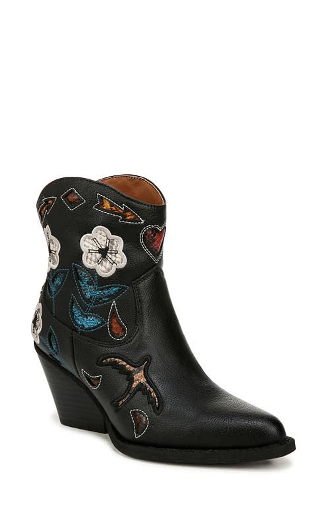 Zodiac Roslyn Embroidered Western Boot Black Multi at Nordstrom,