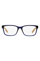 Tory Burch 52mm Rectangle Optical Glasses in Navy at Nordstrom