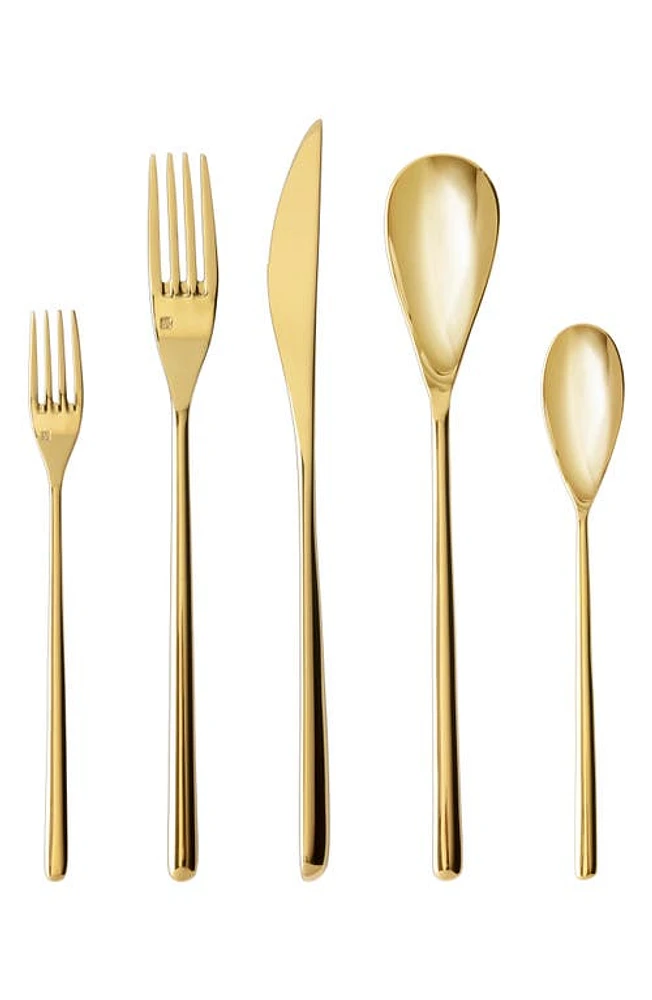 Fortessa Dragonfly Black 5-Piece Place Setting in Gold at Nordstrom