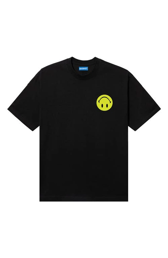 MARKET SMILEY Grand Slam Cotton Graphic T-Shirt Black at Nordstrom,