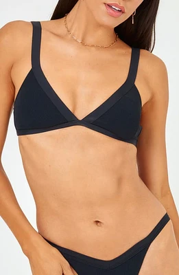 LSPACE L Space Farrah Ribbed Bikini Top Black at Nordstrom,