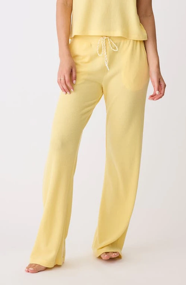 PJ Salvage Sunshine Fields Waffle Knit Pajama Pants at Nordstrom,