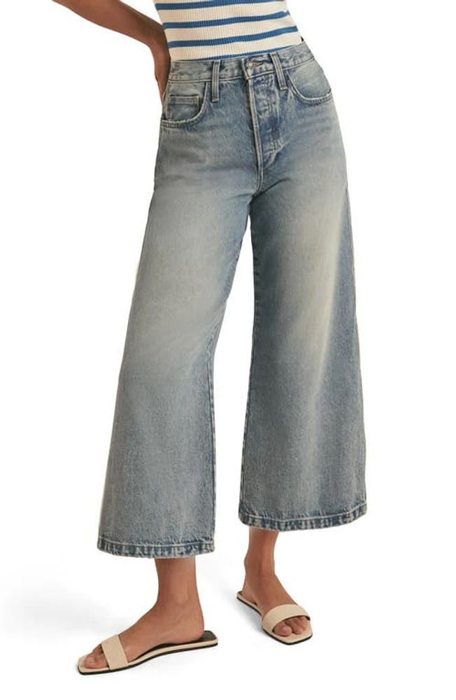 Favorite Daughter The Masha High Waist Crop Wide Leg Jeans Dublin at Nordstrom,