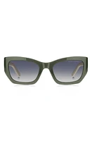 Marc Jacobs 53mm Cat Eye Sunglasses in Green/Grey Shaded Blue at Nordstrom