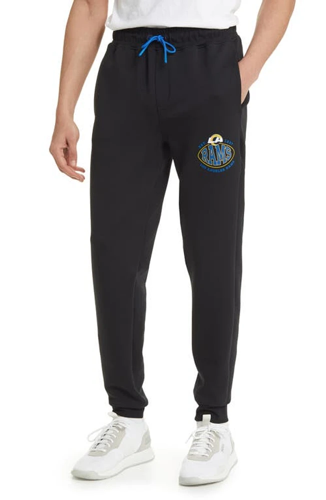 BOSS x NFL Cotton Blend Joggers Los Angeles Rams Black at Nordstrom,