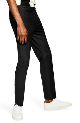 Topman Skinny Fit Textured Pants Black at Nordstrom, X