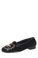 ByPaige BY PAIGE Needlepoint Silver & Gold Bee Flat in Black at Nordstrom, Size 9