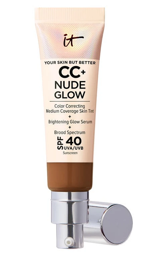 IT Cosmetics CC+ Nude Glow Lightweight Foundation + Glow Serum SPF 40 in Neutral Rich at Nordstrom