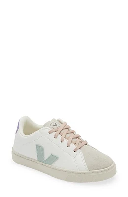 Veja Kids' Small Esplar Leather Sneaker Extra White Matcha Lavander at Nordstrom,