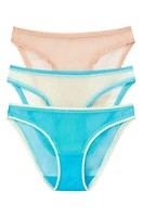 On Gossamer 3-Pack Mesh Hip Bikinis at Nordstrom,