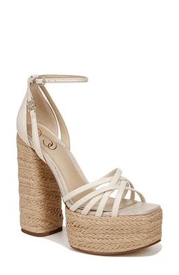 Sam Edelman Kade Ankle Strap Espadrille Platform Sandal Modern Ivory at Nordstrom,