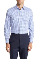 DANIEL HECHTER Trim Fit Windowpane Check Cotton Dress Shirt at Nordstrom,