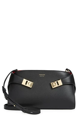 FERRAGAMO Hug Soft Leather Convertible Bag in Nero at Nordstrom