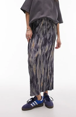 Topshop Crinkle Plissé Maxi Skirt Mid Blue at Nordstrom, Us