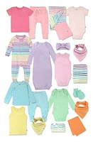 HONEST BABY 20-Piece Happy Days Organic Cotton Gift Set Rainbow Pinks at Nordstrom,