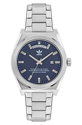 adidas Bracelet Watch in Stainless Steel/Blue at Nordstrom